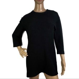REFORMATION BLACK RIBBED PULLOVER SWEATER